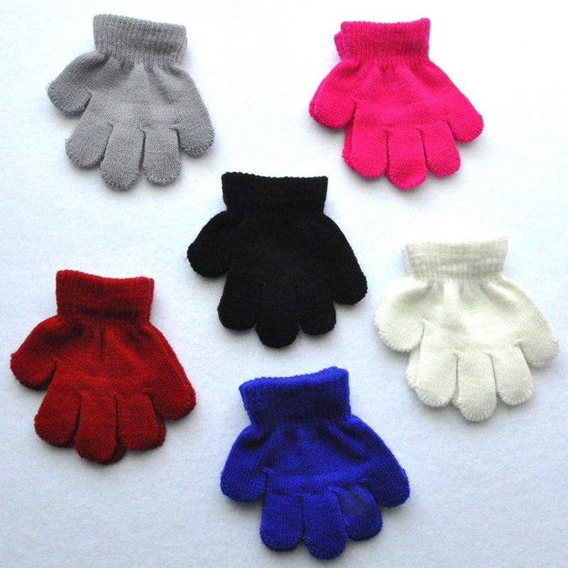 BaiX Toddler Boys and Girls Winter Knitted Writing Gloves, 1-3 Years Old - Image 3