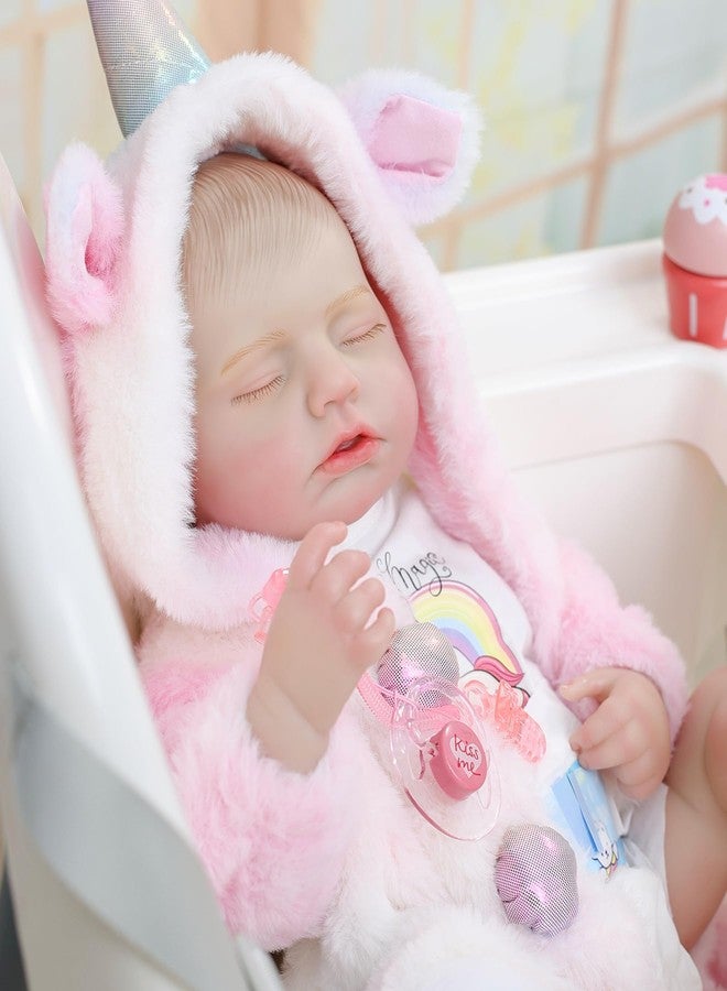 Cloveray Reborn Baby Dolls – 20 Inch Real Baby Dolls That Look Real, Full Body Vinyl Girl Doll in Fantasy Horn Outfit with Accessories, Gift for Girls Ages 3+, Pretend Play & Collectors - Image 5