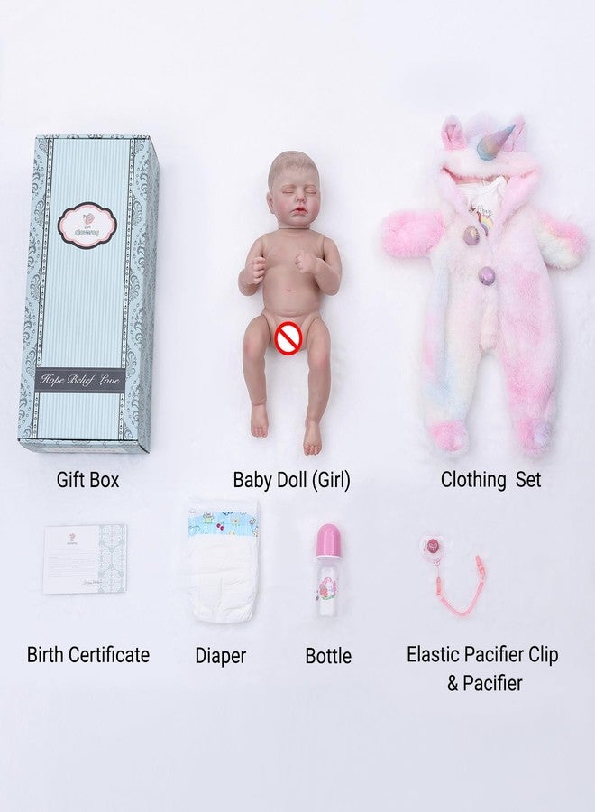 Cloveray Reborn Baby Dolls – 20 Inch Real Baby Dolls That Look Real, Full Body Vinyl Girl Doll in Fantasy Horn Outfit with Accessories, Gift for Girls Ages 3+, Pretend Play & Collectors - Image 4