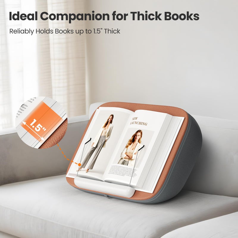 Tounee Book Holder Stand - Ultra Soft Lap Beanbag Pillow for Books, Tablets, iPads & Kindle - Hands-Free Reading & Viewing in Bed/Couch - Reduces Neck Strain - Perfect for Book & E-Readers Lovers - Image 3