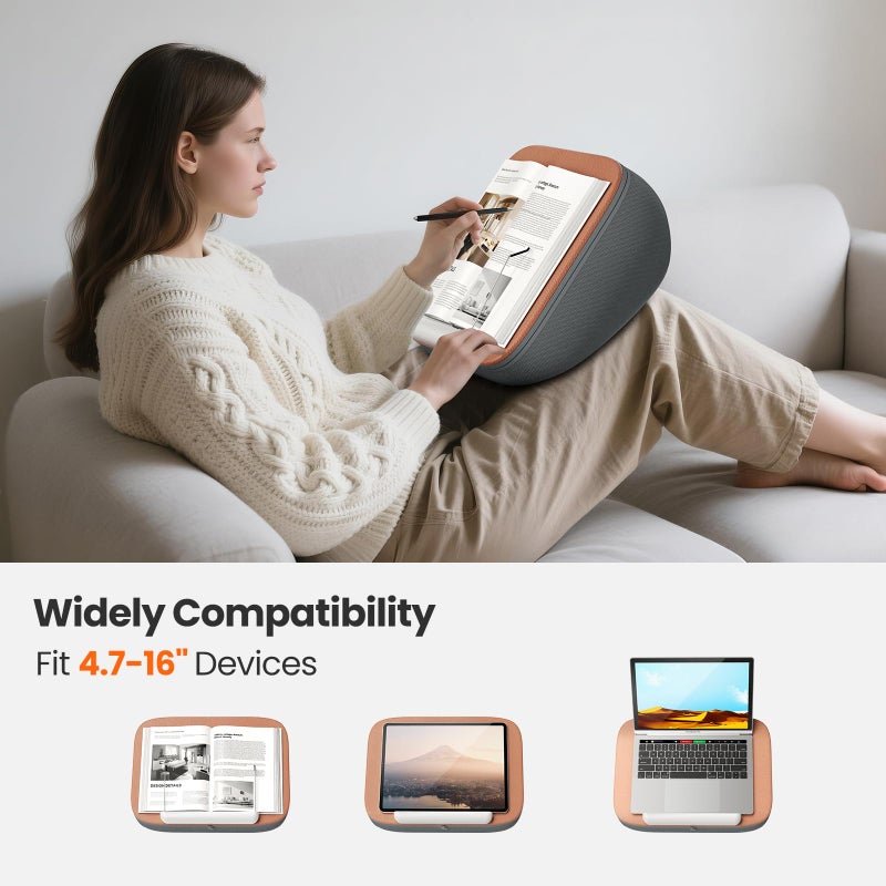 Tounee Book Holder Stand - Ultra Soft Lap Beanbag Pillow for Books, Tablets, iPads & Kindle - Hands-Free Reading & Viewing in Bed/Couch - Reduces Neck Strain - Perfect for Book & E-Readers Lovers - Image 4