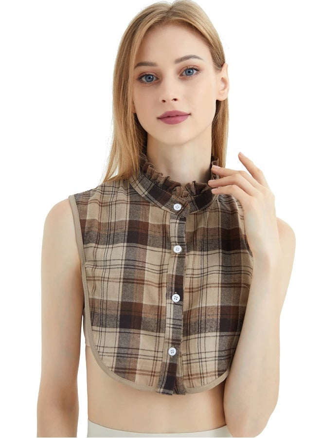 Womens Half-Shirt Dickey Collar, Detachable Fake Collars for Dresses Blouse Sweater - Image 1