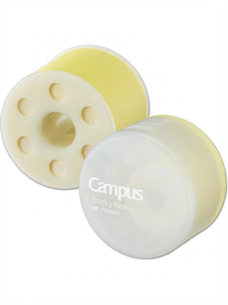 KOKUYO Campus Memo Roll Label Set AMME-MRCC15Y, main body plus refill roll, Yellow, Paper & Plastic, 1 set for indexing chapters - Image 2