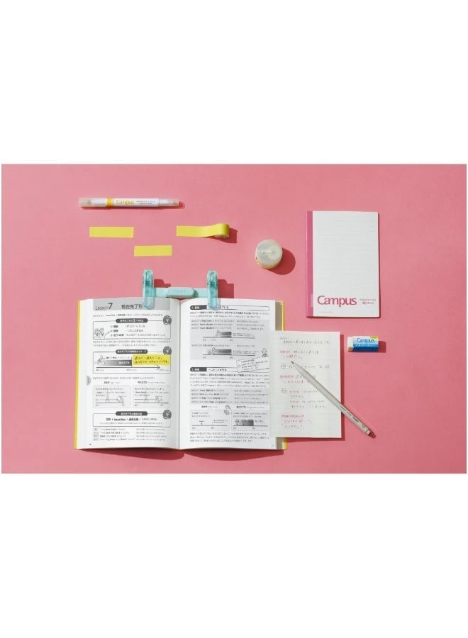 KOKUYO Campus Memo Roll Label Set AMME-MRCC15Y, main body plus refill roll, Yellow, Paper & Plastic, 1 set for indexing chapters - Image 1