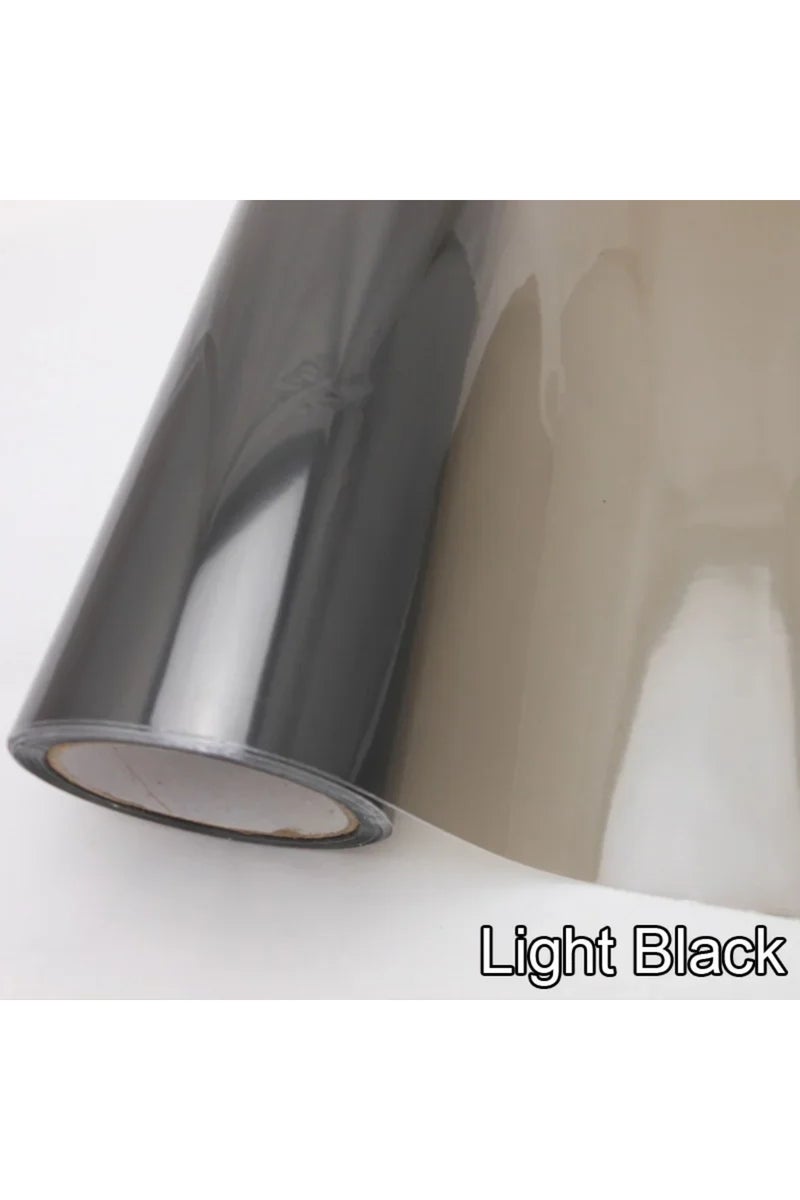 30X100 CM Light Black uto Car Headlight Rear Light Color Glossy Black Lamp Glitter Smoke Tint Film W