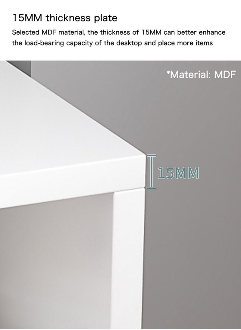 AnneFish - 45*35*60cm Nightstand with Drawer Home Bedside Table 2-Tier Modern Nightstands End Coffee Table with Open Storage Shelf for Bedrooms - Image 1