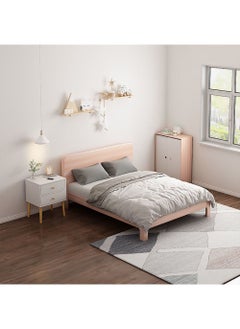 AnneFish 45*35*60cm Nightstand with Drawer Home Bedside Table 2-Tier Modern Nightstands End Coffee Table with Open Storage Shelf for Bedrooms  - Image 3