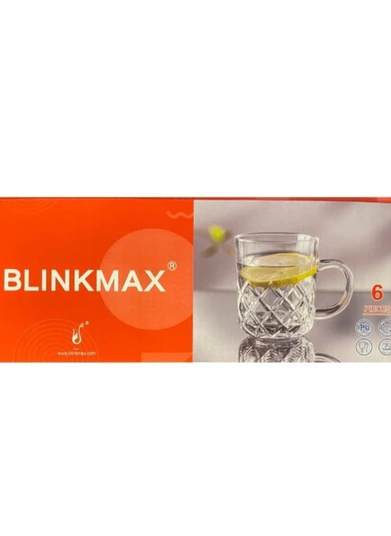 Blink Max Set of 6 clear glass tea cups  - Image 2