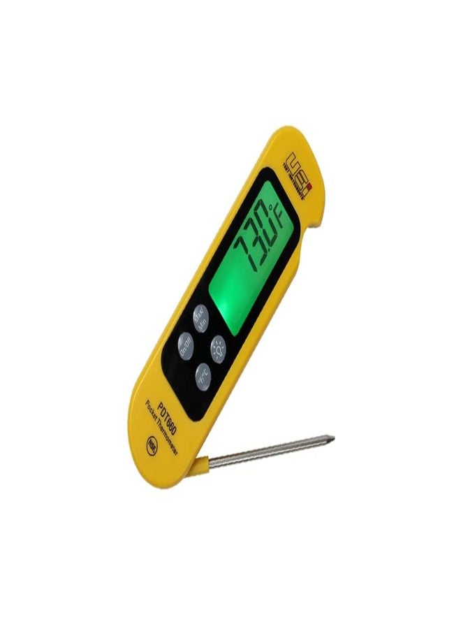 UEI TEST INSTRUMENTS PDT660 Approx. 1/SEC Update Rate, FLODING Probe Reads Open OR Closed, Large Easy-to-Read Backlit Display, NSF Certified, NSF Folding Pocket Thermometer, Temperature Range: -58 to