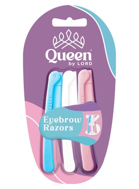 مجموعة من 3 شفرات حلاقة قابلة للطي للحاجب