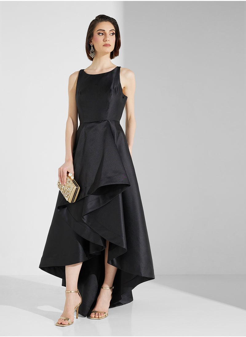 Adrianna Papell Mikado Asymmetrical Detail Dress  - Image 1