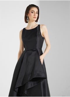 Adrianna Papell Mikado Asymmetrical Detail Dress  - Image 3