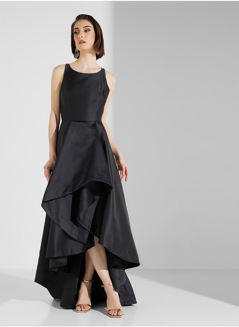 Adrianna Papell Mikado Asymmetrical Detail Dress  - Image 4