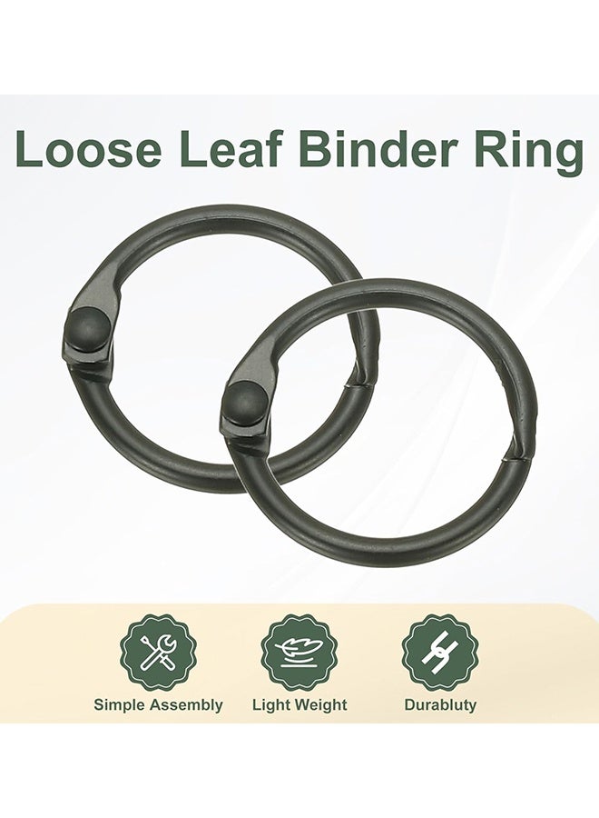 Small Binder Rings 0.8 inch, Book Rings 50pc, Flash Card Rings Index Card Ring Loose Leaf Binder Rings Black Ring Clips Metal Rings for Index Cards Rings for Paper - Image 4