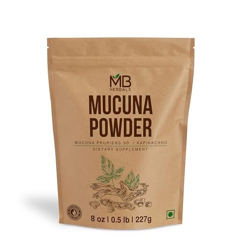 MB Herbals مسحوق موكونا بوريانس من MB Herbals | 8 أونصات (0.5 رطل) | مسحوق بذور موكونا البيضاء | 100% نقي وطبيعي، غير معدل وراثيًا، مكمل عشبي نباتي - Image 1