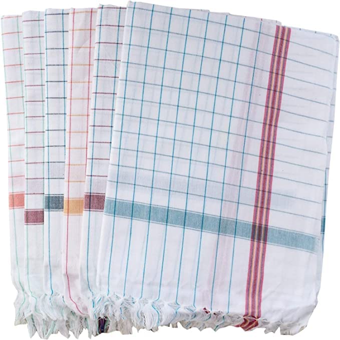 AYUS Khadi White Cotton Bath Towels Manufactured SIRCILLA 36 * 72 inches (Pack of 4). Pure Cotton Towels Suitable for All Men and womenLARGE Size - Image 3