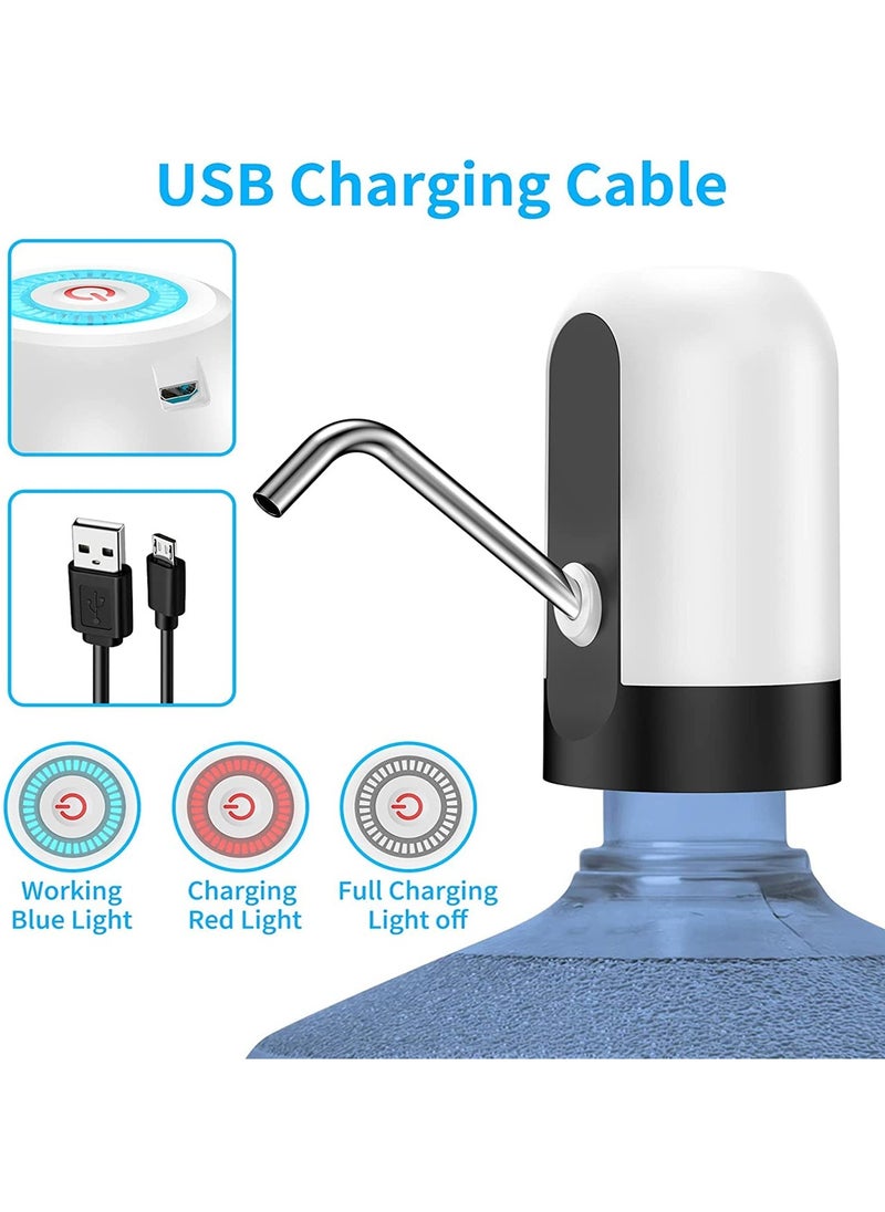FEND Fend Usb Rechargeable Automatic Portable Water Dispenser Pump With Built In Copper String for Kitchen Home Office and Outdoor Camping White  - Image 4