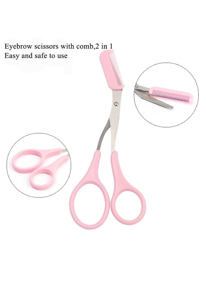 Toy Box Eyebrow Scissors With Comb, Remover Makeup Tools, Hair Removal Grooming Shaping Scissors - Image 3