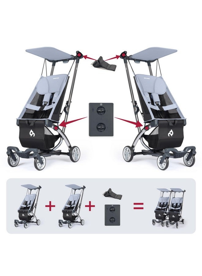 Beberoad Love R1 Stroller Connector, Twin Stroller Double Stroller Connector for R1 Travel Stroller, Turns Two Single R1 Strollers into a Double Stroller (Only Fits for R1 Stroller) - Image 3