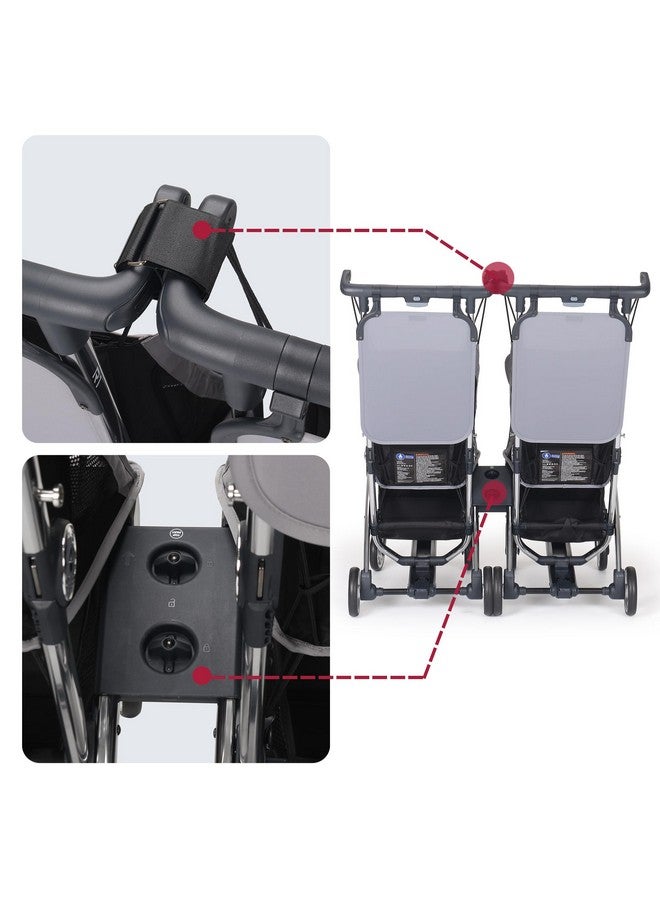 Beberoad Love R1 Stroller Connector, Twin Stroller Double Stroller Connector for R1 Travel Stroller, Turns Two Single R1 Strollers into a Double Stroller (Only Fits for R1 Stroller) - Image 4