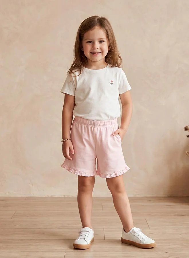 أطفال وأكثر Babies & More Toddler Girls Off-White Shorts