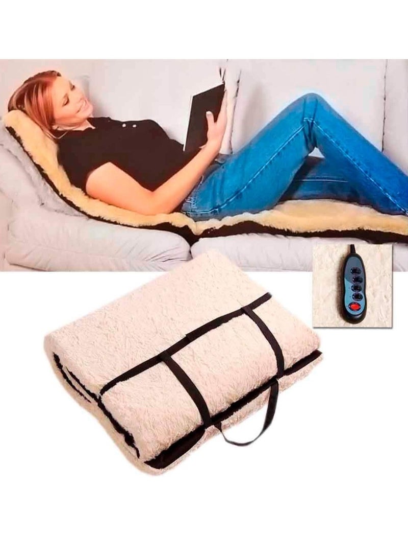 Electric Full Body Massage Bed With 9 Motors for Pain Relief Vibration at Bed Chair Sofa, Massager bed with remote control, home body massager head leg - Image 2