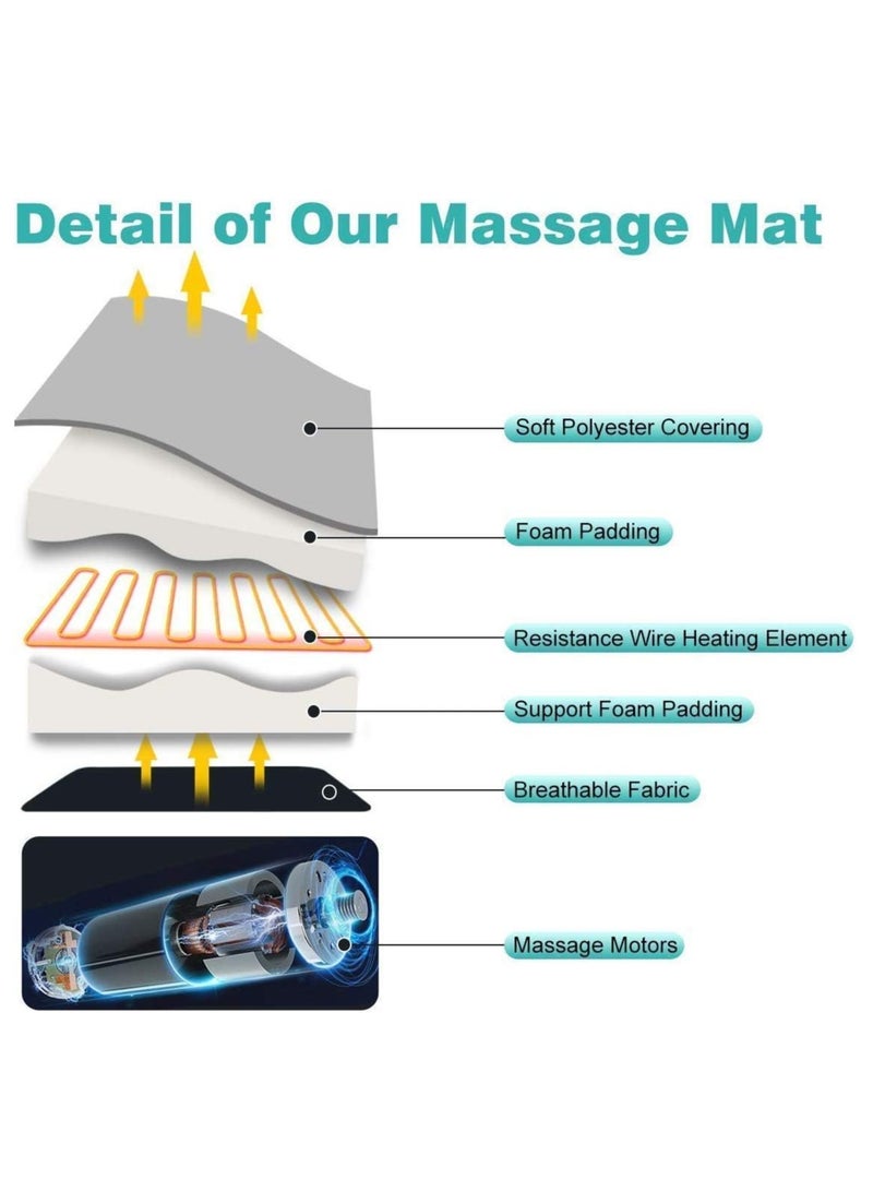 Electric Full Body Massage Bed With 9 Motors for Pain Relief Vibration at Bed Chair Sofa, Massager bed with remote control, home body massager head leg - Image 3