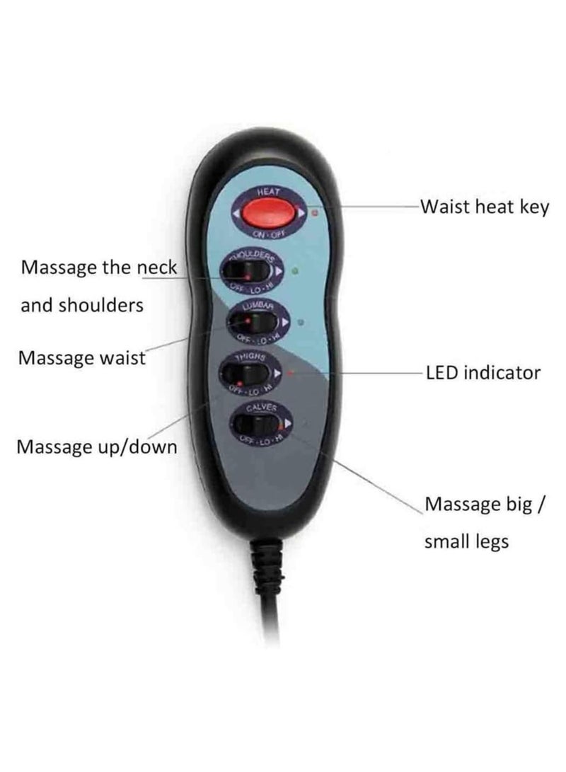 Electric Full Body Massage Bed With 9 Motors for Pain Relief Vibration at Bed Chair Sofa, Massager bed with remote control, home body massager head leg - Image 5