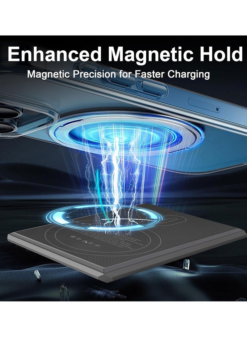 Magnetic Portable Charger 5000mAh with 15W Wireless & 20W PD Fast Charging,Ultra Slim Travel Ready Design,LED Display Premium Metal Shell,Compatible with iPhone 16/15/14/13 Pro/Pro Max/Plus - Image 4