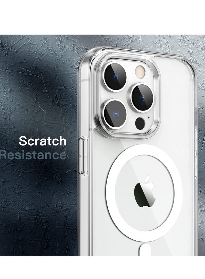 Raxoom Magnetic Case for iPhone 14 Pro Max 6.7-inch Compatible with MagSafe Wireless Charging, Shockproof Phone Bumper Cover, Anti-Scratch Clear Back (Clear) - Image 4