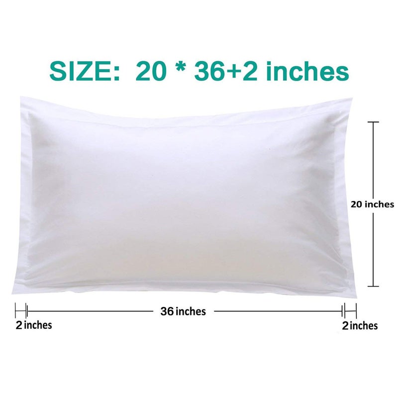 إن تي باي NTBay King Pillow Shams - 2 Pack Microfiber 20x36 Coverts Samp - Super Super and Dozy Growner Resistant 20x36 Indces Plowscases White  - Image 4