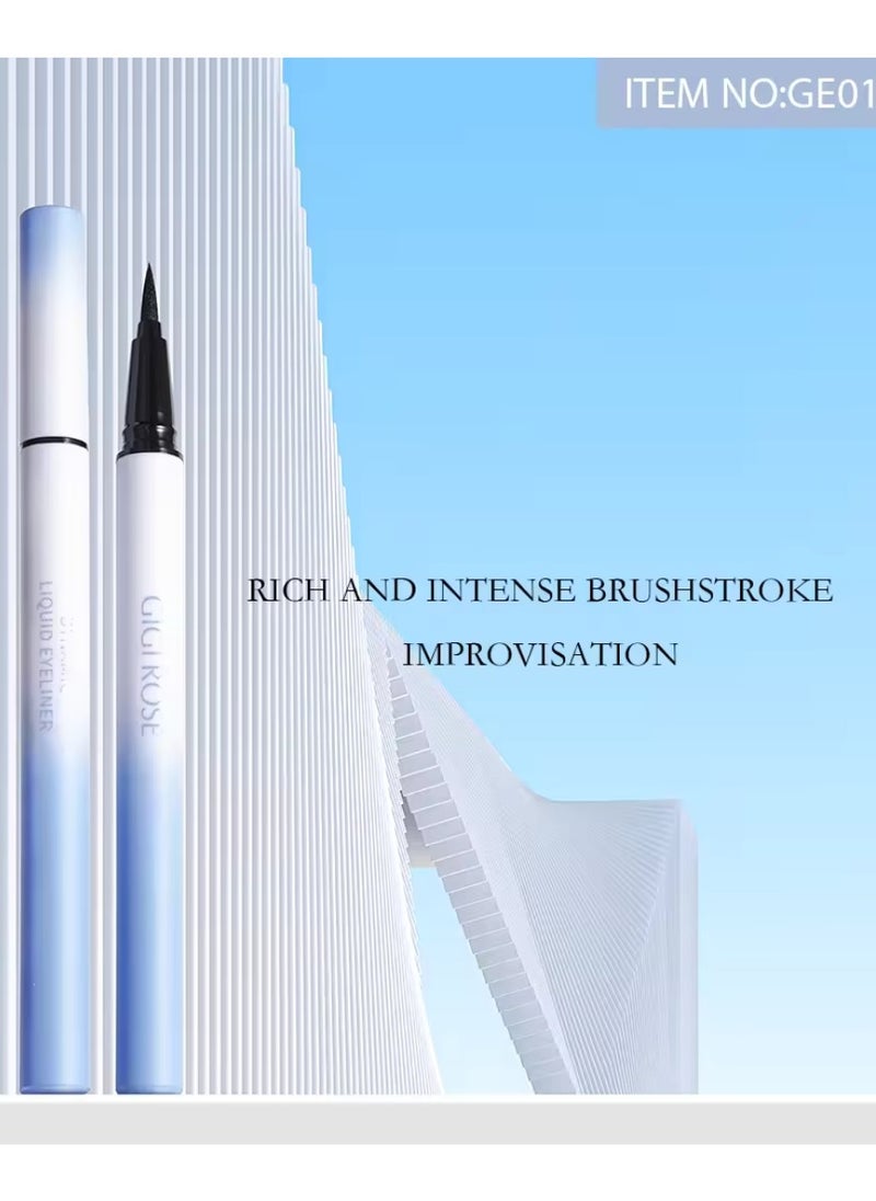 GIGI ROSE - Black Liquid Eyeliner Pen Waterproof Long Lasting Quick Drying and Instant Film Forming Liquid Eyeliner Pencil Smooth and Easy Application Eye Liner Pen - Image 1