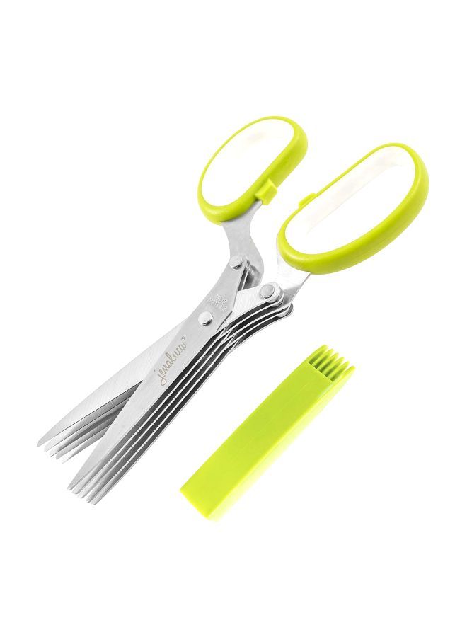 NIBEMINENT Vegetable Cutting Scissors Green/Silver
