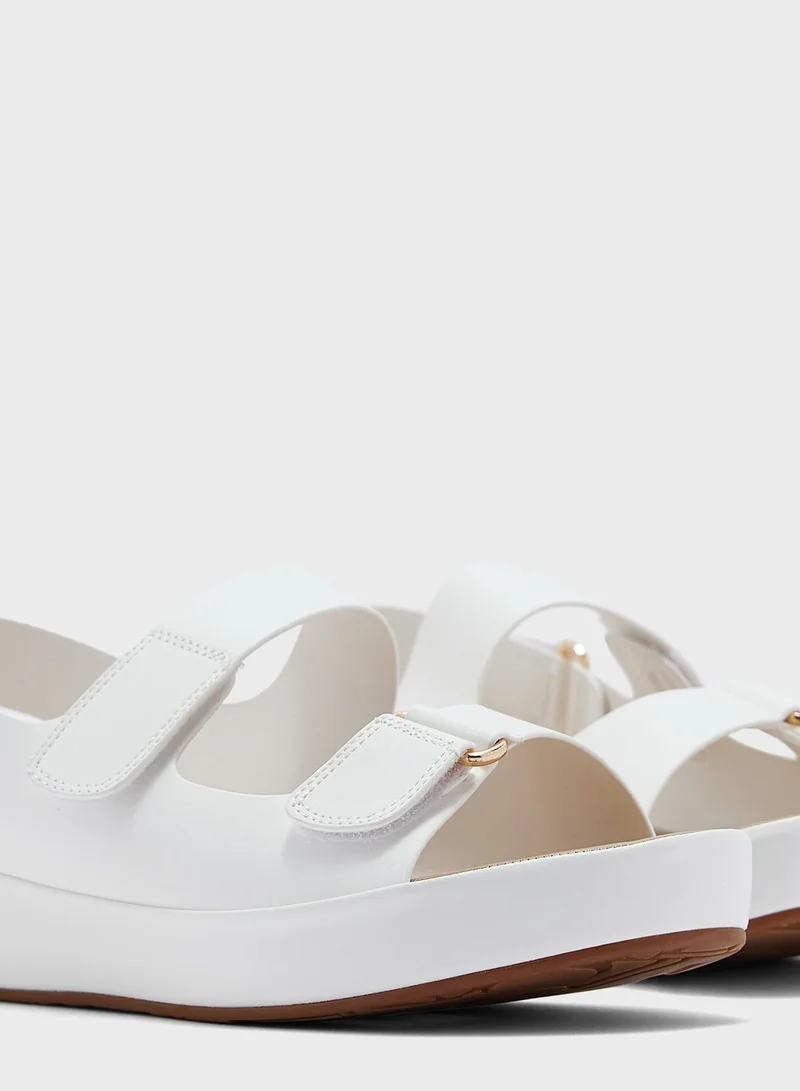 Vincci Multi Strap Wedge Sandals