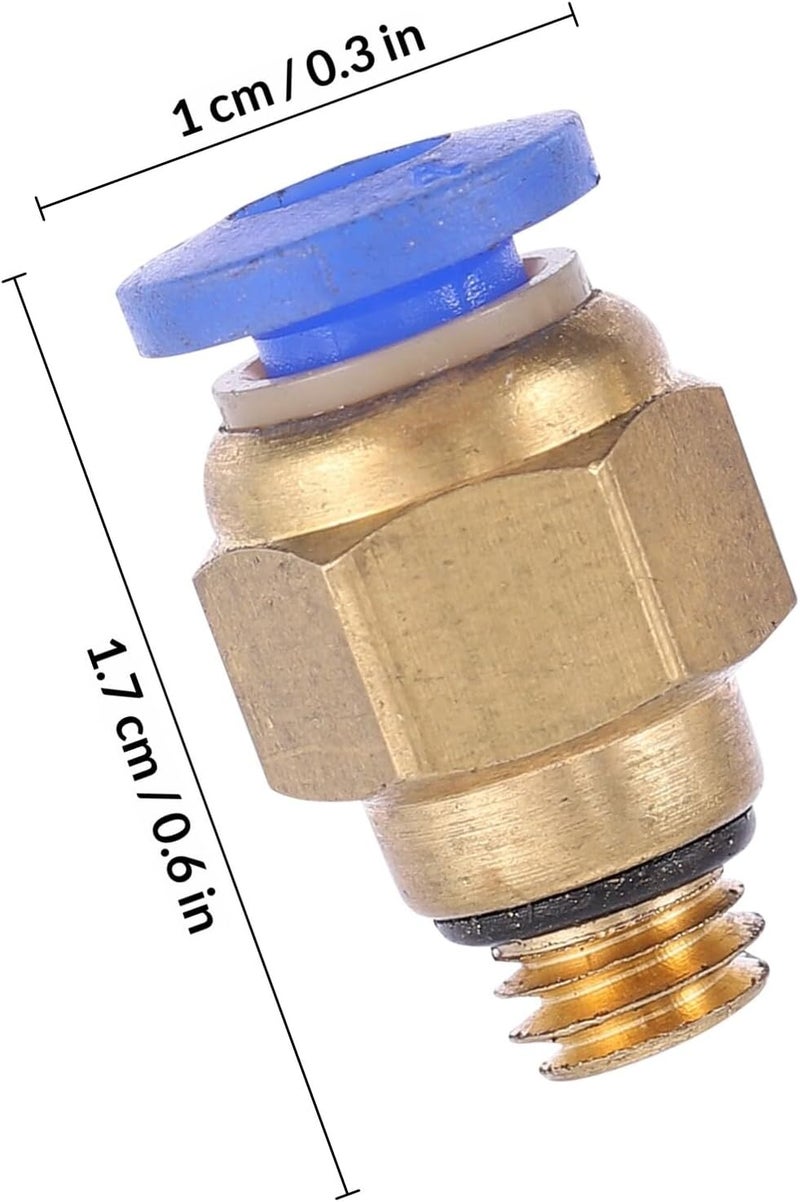 Vaguelly 12pcs 3d Printer Pneumatic Quick Connector Push to Connect Air Straight Fitting Pc4-m6 Pc4-01 Metal Tube Fittings for Industrial Air Hose and Printer Supplies - Image 2