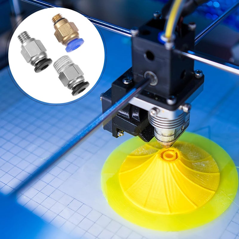 Vaguelly 12pcs 3d Printer Pneumatic Quick Connector Push to Connect Air Straight Fitting Pc4-m6 Pc4-01 Metal Tube Fittings for Industrial Air Hose and Printer Supplies - Image 4