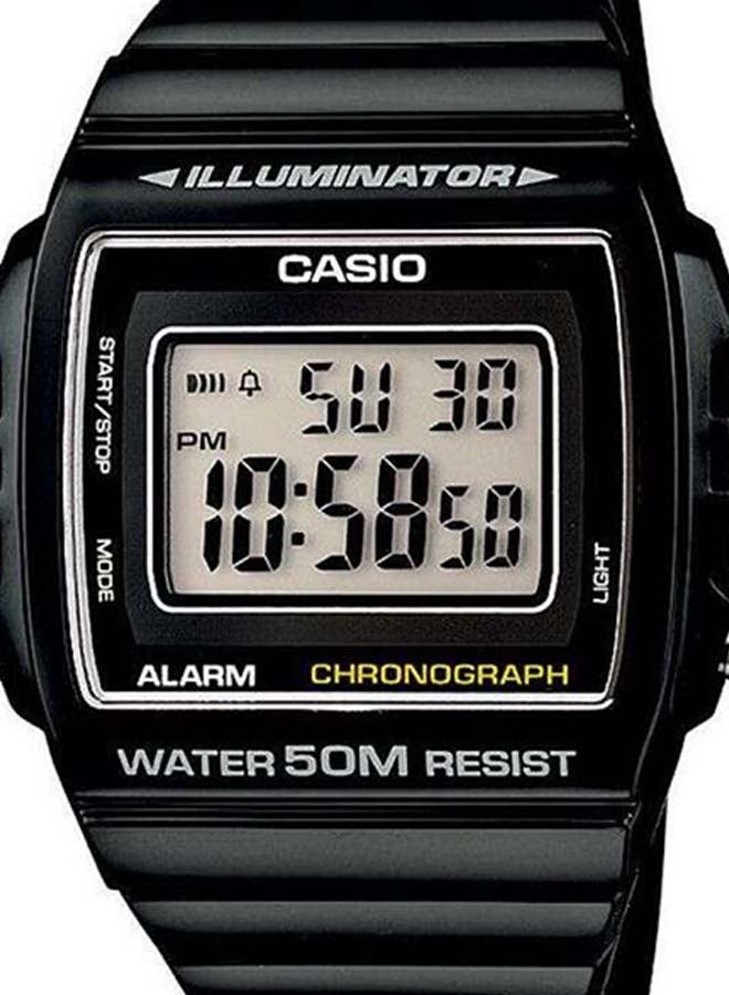 CASIO Men Classic Resin Digital Quartz Watch W215H - 40 mm - Black - Image 3