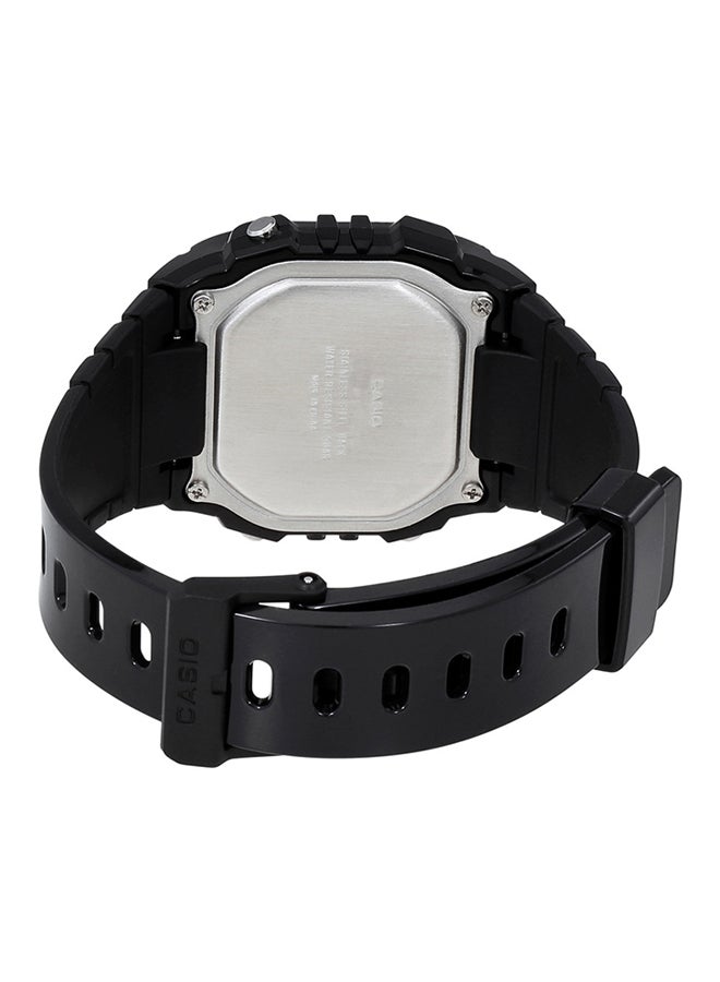 CASIO Men Classic Resin Digital Quartz Watch W215H - 40 mm - Black - Image 2