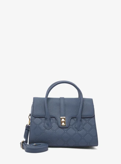 ELLA printed top handle satchel with strap