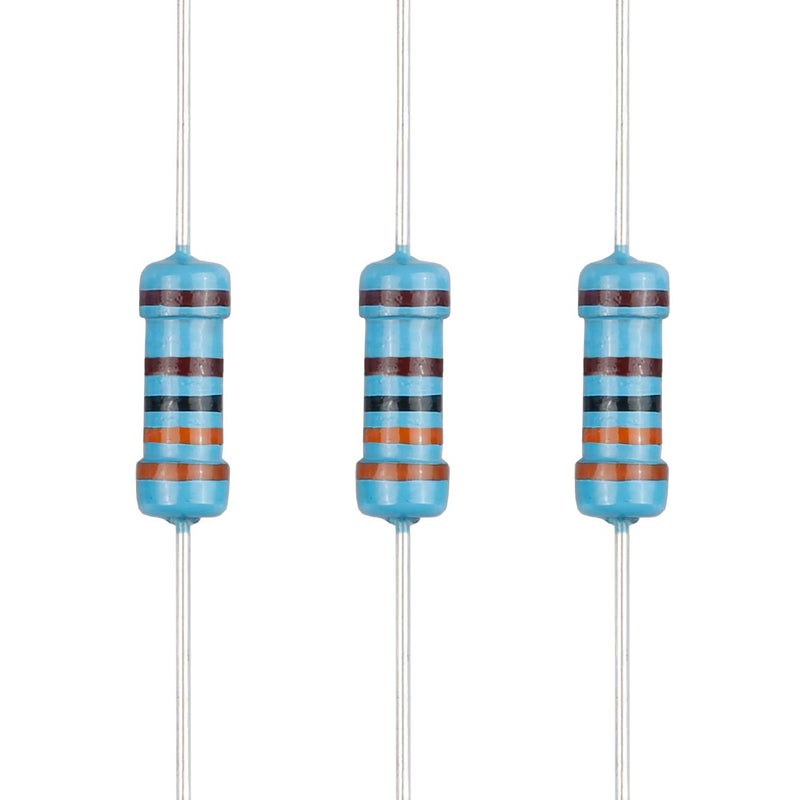 EDGELEC Store 100pcs 3.3K ohm Resistor 1/2w (0.5Watt) ±1% Tolerance Metal Film Fixed Resistor, Multiple Values of Resistance Optional - Image 1