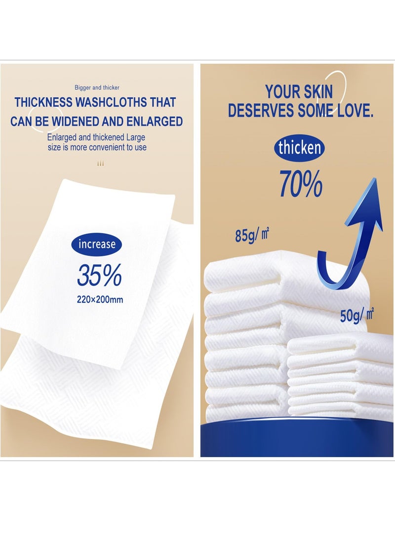 Zikra Soft Dry Wipes Facial Tissues Disposable Face Towel Daily Facial Towelette Wet and Dry Use Clean Skin Cleansing Towel Baby Care Thick Facial Tissue for Skin Care Make-up Removal 2 Pack - Image 5