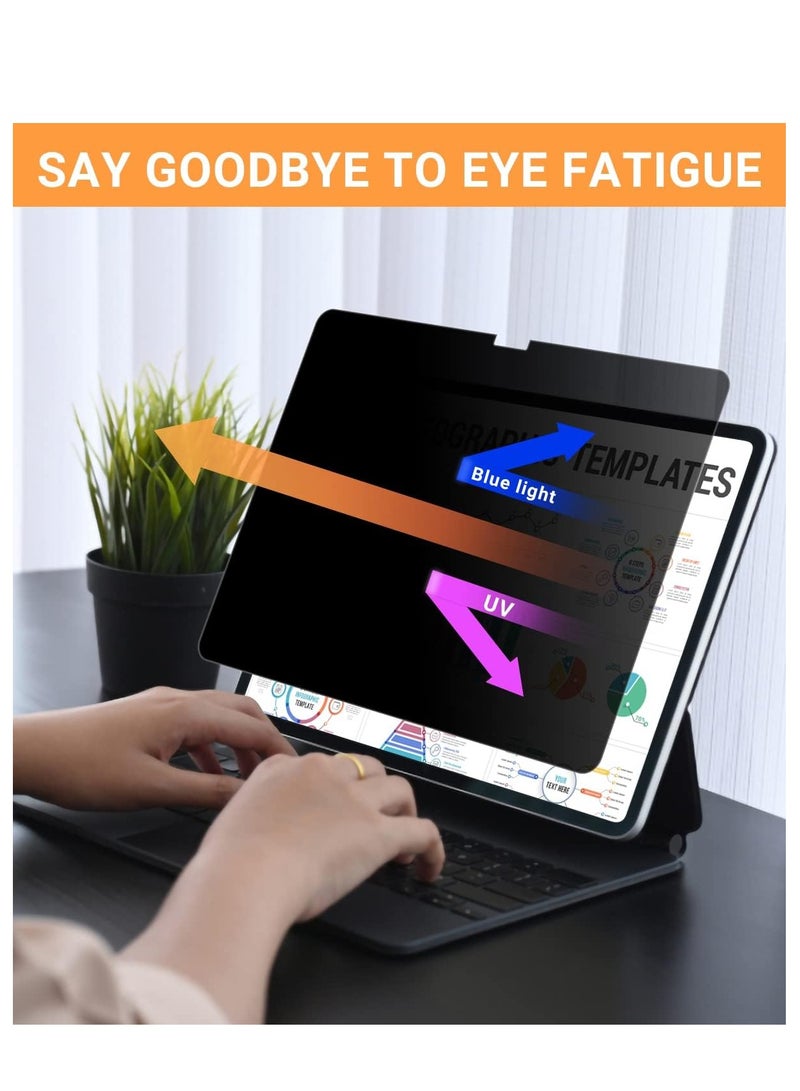 Upgrade Privacy Screen Protector for iPad Pro 12.9 inch (2021,2020,2018)/ iPad Pro 5th/4th/3rd Generation, Fully Removable Anti Spy Glare Blue Light Filter, High Sensitive/Bubble Free/Detachable - Image 3