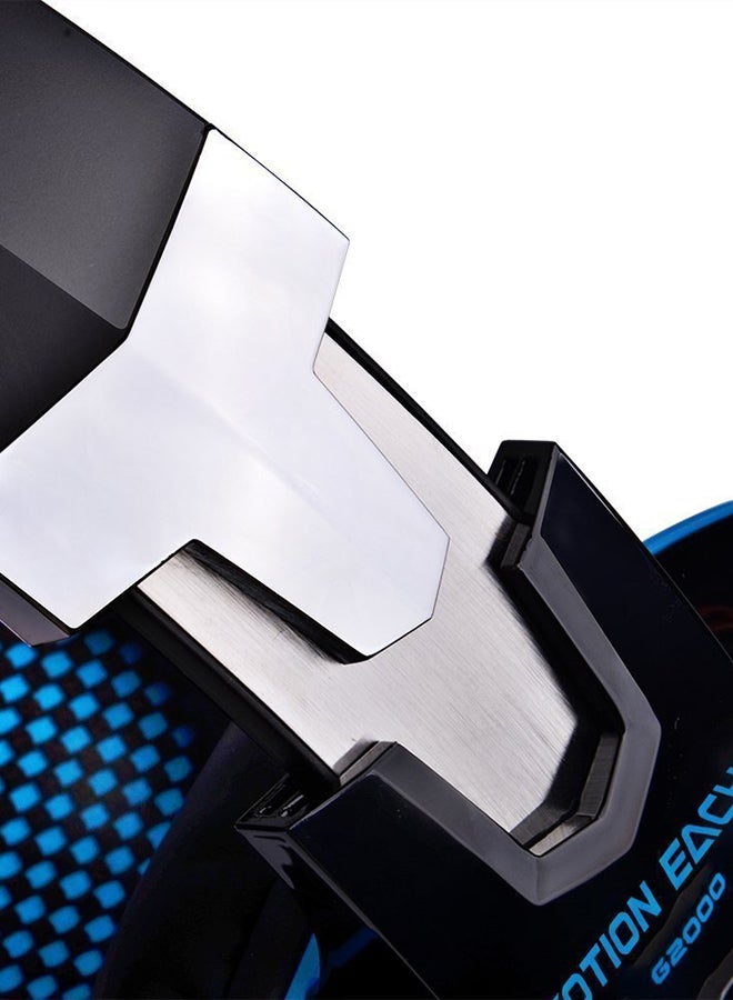 KOTION EACH Over-Ear Headphones With Mic Black/Blue - Image 3