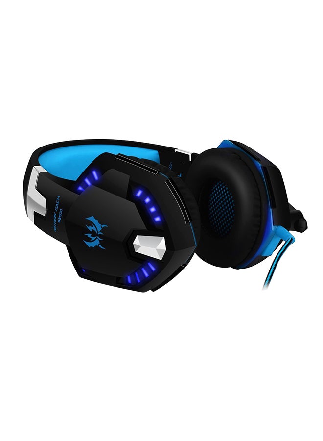 KOTION EACH Over-Ear Headphones With Mic Black/Blue - Image 2