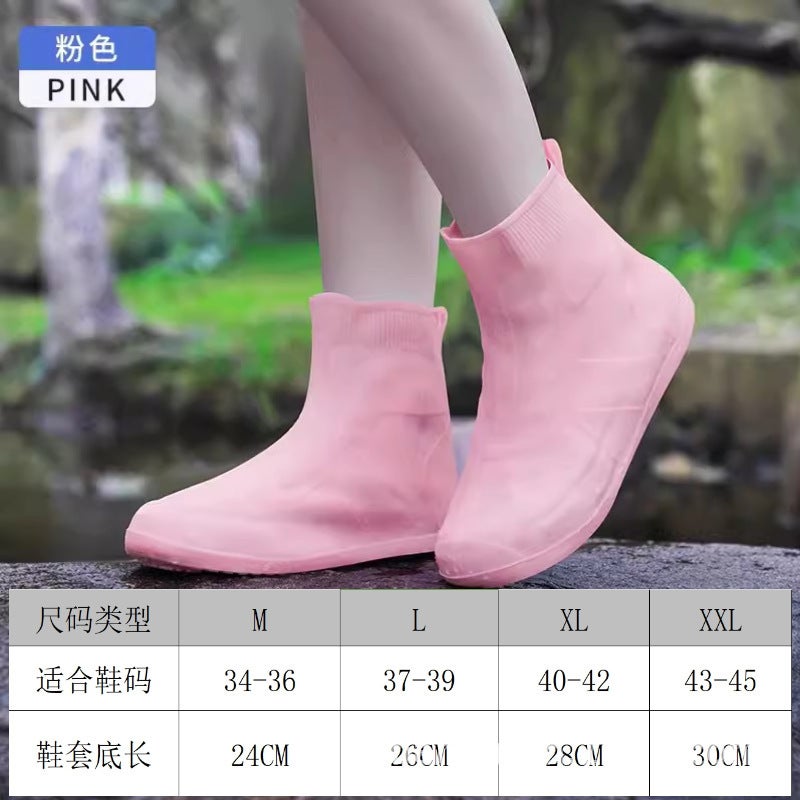 Children'S Japanese Rain Boots, Men'S Water Shoes, Waterproof Shoe Covers, Thickeneded Anti-Slip Rainy Day Women'S Foot Covers, Silicone Wear-Resistant, - Image 1