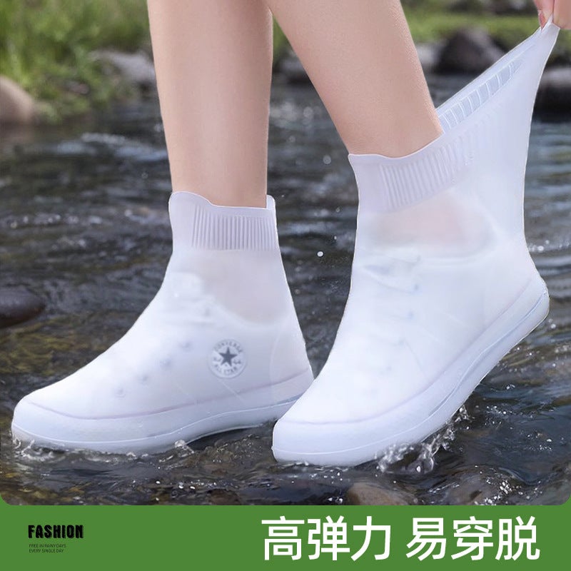 Children'S Japanese Rain Boots, Men'S Water Shoes, Waterproof Shoe Covers, Thickeneded Anti-Slip Rainy Day Women'S Foot Covers, Silicone Wear-Resistant, - Image 5