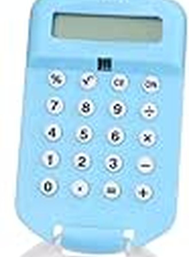 2pcs Cute Cartoon Mini Calculator Portable Pocket Student School Supplies Blue - Image 1