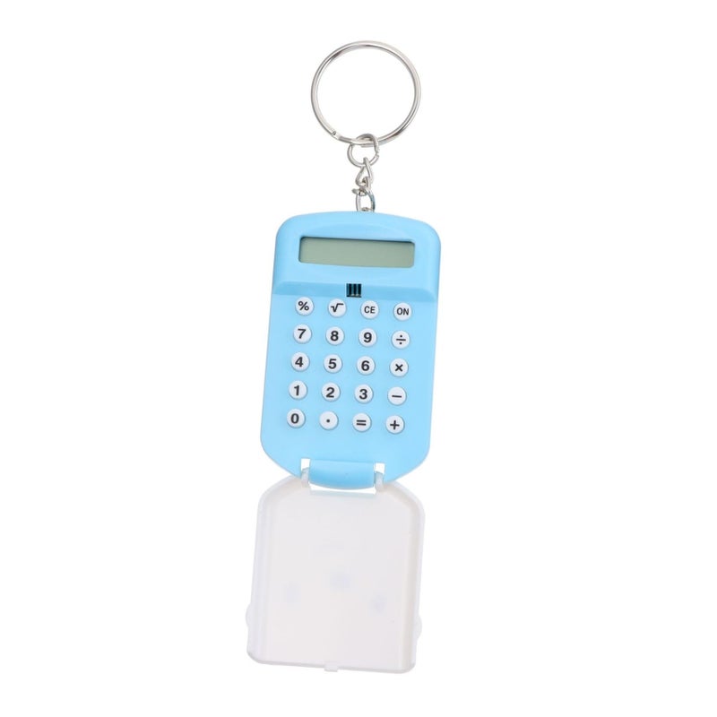 2pcs Cute Cartoon Mini Calculator Portable Pocket Student School Supplies Blue - Image 2