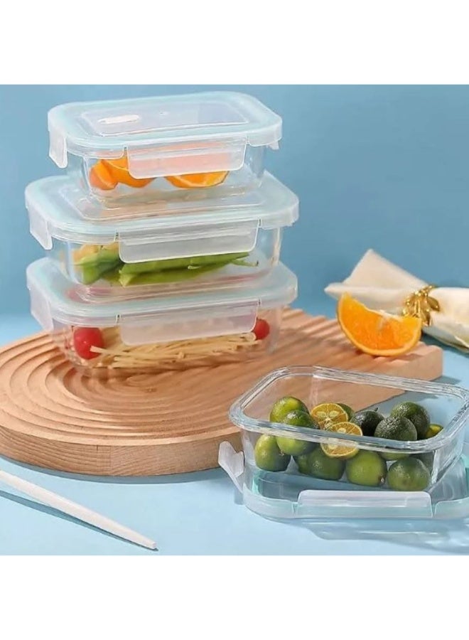 Glass food storage containers with airtight lids, dishwasher, oven, microwave, and freezer safe, BPA-free, 3 pieces - Image 4