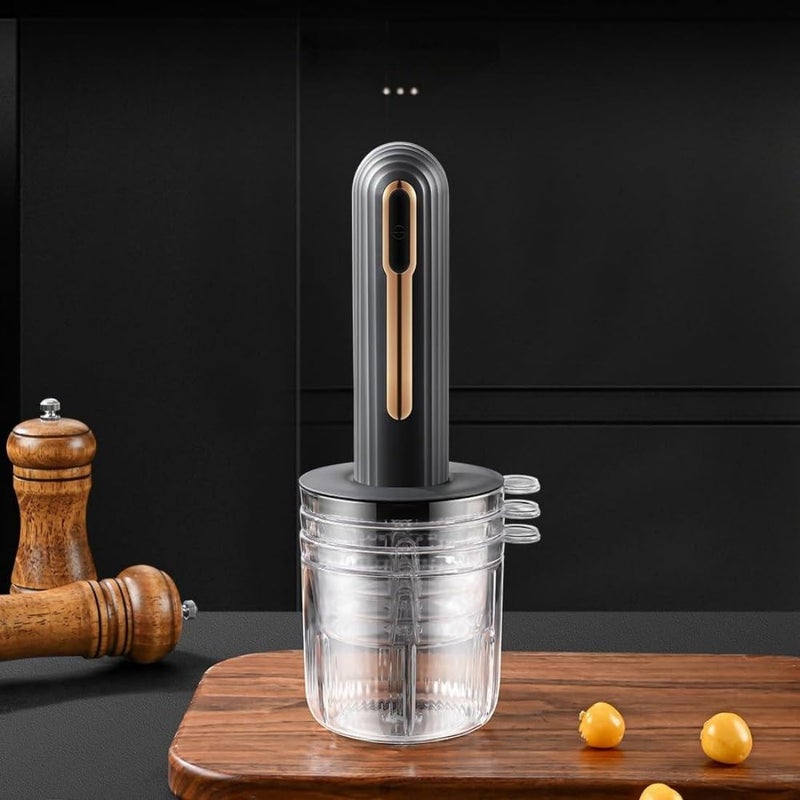 Excefore Food Processor With 3 Automatic Programs: Chopping, Pureeing, Blending, Dishwasher Safe Parts, Black, Metal Design, Durable And Easy To Clean - Image 3